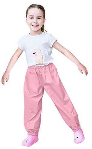 Regenhose Kinder Gefüttert Matschhose Mädchen Kleinkind-Schlamm-Kind-Regenkleidung Wasserdichter -Overall Winddichte Latzhose Jungen, Strampler und Overall Regenponcho Blau, Unisex Regenhose Kinder