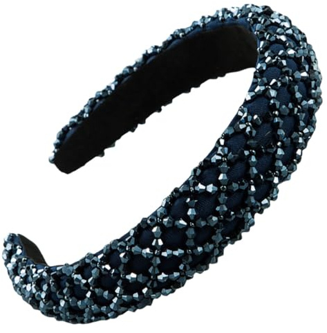scicent Haarband Strass Verziert Haarschmuck Hochzeit für Frauen Damen Retro Haarreifen Modisch Haar Accessoires für Hochzeit Elegant Kristall Haarreif Dirndl für Party - 27604