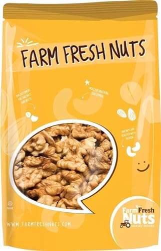 Farm Fresh Nuts Dry Roasted Walnuts (1LB) - Himalayan Salt, California