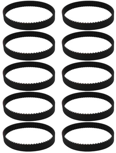 LT Easiyl Cinghia dentata sincrona 142-2GT, lunghezza 142 mm, larghezza 6 mm, 71 denti, 2 m, cinghia dentata sincrona per stampante 3D, 10 pezzi, colore nero