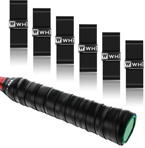 6 STK Griffband Tennisschläger,Tennis Griffband Selbstklebende,Overgrip Badminton Grip,Rutschfestes Griffband Badmintonschläger,Overgrip Tennisschläger für Tennisschläger Badminton Squash Schläger