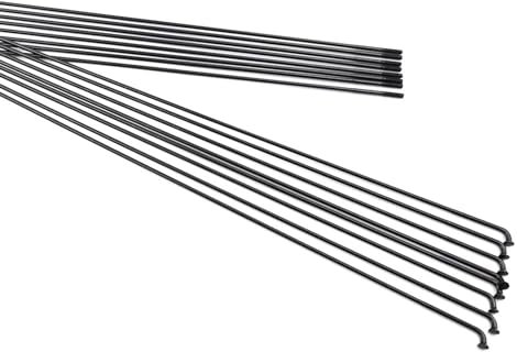 ZSXPBZL J-Bend Säule PSR 14G 2,0 mm dreifach konifizierte Rennrad-Speichen, Edelstahl, Speichen schwarz, 4,5 G, Mountainbike/Rennrad-Teile, Radfahren, (J-Biegung, 266 mm), 10 Stück