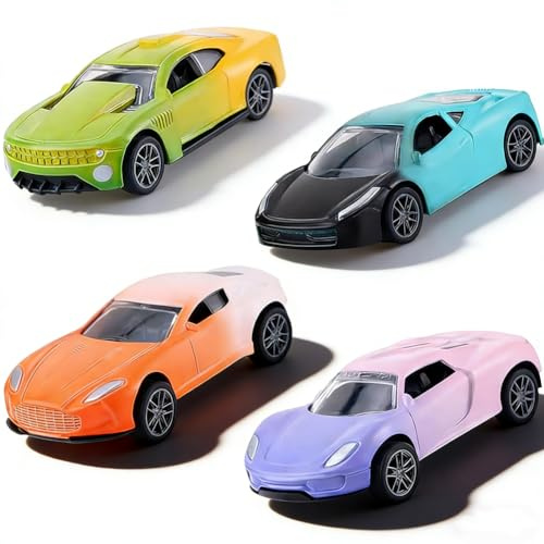 KAOVCXR Colour Changing Cars Model, 4 PCS Water-Activated Alloy Racing Toy Cars for Bath & Playtime, Alloy Car Toy, Perfect Vehicle Toys Gifts for Boys