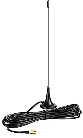 Bingfu DAB Car Radio Aerial SMB Magnetic Mount with 4m Extension Cable | DAB Car Aerial Radio Antenna with Magnetic Mount SMB Extension Cable for Radio Pioneer Pure Highway Alpine TechniSat
