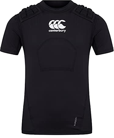 Canterbury Unisex Jugend CCC Rugby Schutzweste, Schwarz/Weiß/Silber, MB UK