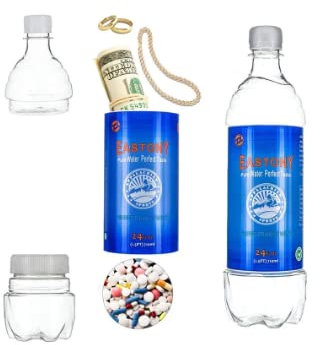 Stash Can Diversion Water Bottle Stash Bottle Secret Safe Storage Bottle Durable Hide Key Secret Safe 710ml capacity (Clear)