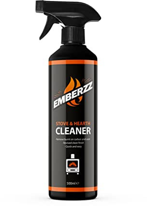 Emberzz - Stove, Fireplace and Hearth Cleaner - Dissolves Soot, Grease & Tar - For Wood, Log Burner - 500ml
