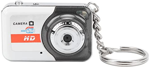 Digitalkamera, Kompakte HD-Videokamera mit Bewegungserkennung, Kamera, Tragbare -Daumenkamera, Persönliche DV-Unterstützung, 32 GB TF-Karte für Teenager, Kinder (Silbergrau)