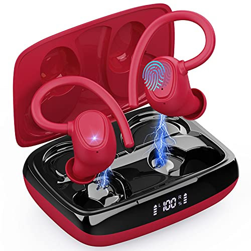 Auriculares Inalámbricos Bluetooth, Auriculares Bluetooth 5.4 HiFi Estéreo, 56H Cascos Inalambricos Bluetooth con ENC Reducción de Ruido, Pantalla LED, USB-C, Control Táctil,IP7 Impermeable Audifonos