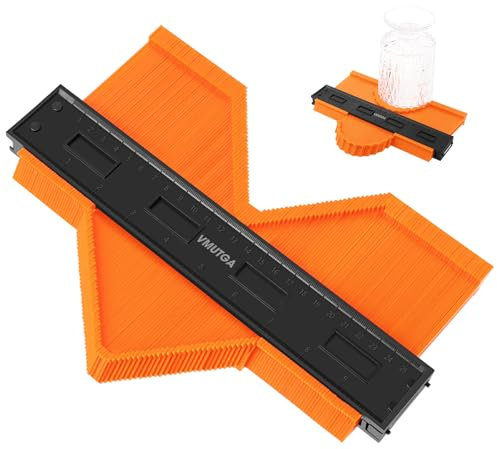 VMUTGA Duplicador de contornos de 25,3 cm, calibrador de contornos con bloqueo de 10 pulgadas, calibrador de contorno grande, plantilla de contorno, duplicación para laminado, madera, azulejos y