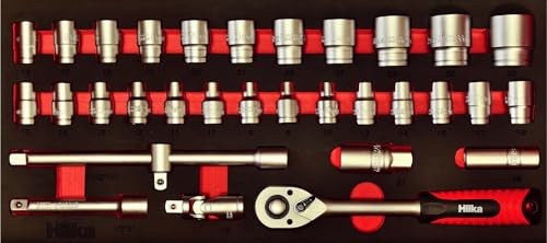 Hilka 01133212 32 PCE 1/2 Drive EVA Socket Set Metric