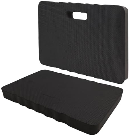 KXVXXV Lot de 2 genouillères de jardin, pour le travail et le jardinage, planche à genoux en mousse haute densité, 43 x 28 x 3,7 cm