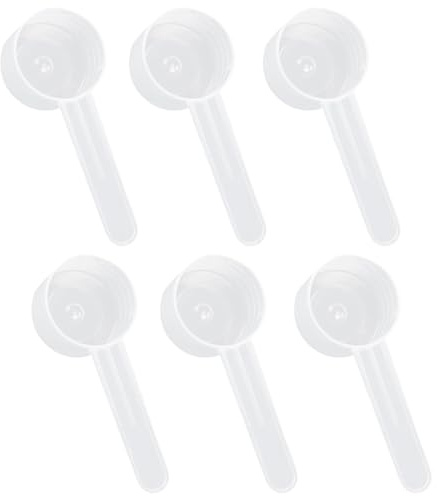 XPEX 6 pièces 20ml Cuillères Graduées Transparentes Cuillère Doseuse en Plastique cuillère doseuse gramme pour Cuillere Doseuse Cafe Cuillere Doseur Cuillère Mesure