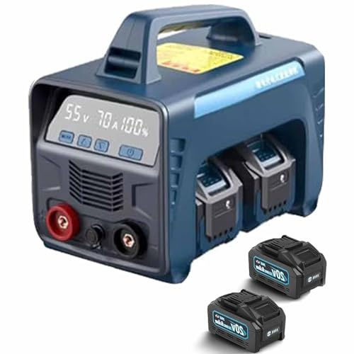 Mini Stick Welder Machine,220V 160A ARC Portable MMA Welding Machine for Beginners, Welding Machine with 4 x 6.0Ah Battery, IGBT Inverter Welder,Hot Start Arc Force Anti-Stick