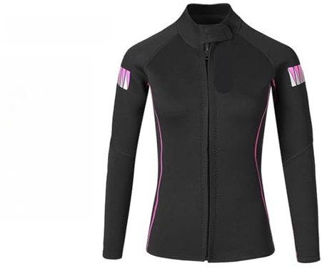 MDSIOKHJ Combinaison De Plongée Combinaison de plongée en néoprène à Manches Longues de 1,5 mm, Deux pièces, Veste de Surf, Pantalon, vêtements for Femmes, Combinaison de plongée sous-Marine(Black,M)