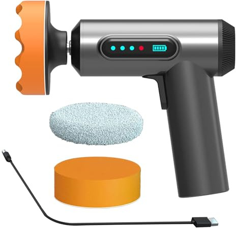 Cordless Car Polisher – Waxing Glass Scratch Remover | 4000mAh Rechargeable Car Buffer | Cordless Casr Buffer Polisher Kit | Rechargeable Cars Polishing Machine for Waxing, Buffing, Scratch Repair