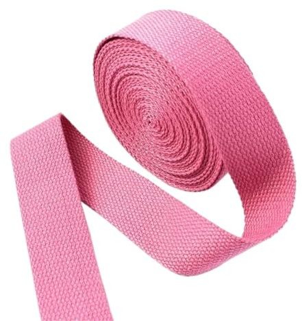 ATEUXOL Bomullsrem 4 meter bomullsband, 1,3 mm tjocka, 20–50 mm, för ryggsäckar, klädband, bälte, gör-det-själv, sömnadstillbehör (bläck, 20 mm)