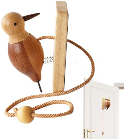 Woodpecker Shaped Door - 9x6cm Wood Antique Opening Alert Natural Wood Texture | Front Entry Doors For Bedroom, Farmhouse Doors, Shed