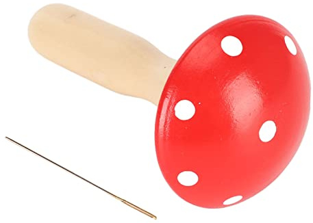 Haofy Fungo da Rammendo, Legno Massiccio con Manico Curvo, Rammendo a Fungo in Legno per Riparare Calzini da Cucire, Ottimo per Lavorare a Maglia e Rammendare