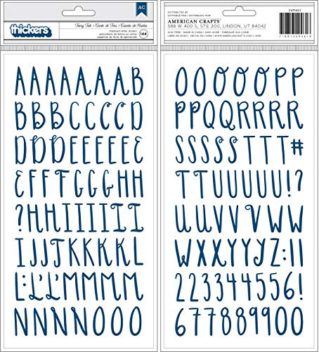 American Crafts Shimelle Head In The Clouds Thickers Stickers 5.5X11 144/Pkg-Fairy Tale Alphabet/Chipboard, Blue