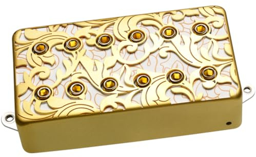 DiMarzio DP 289FSGW UtoPIA Bridge - Pastilla humbucker para guitarra eléctrica, color dorado y blanco