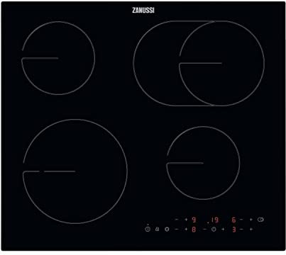 Zanussi 60cm 4 Zone Ceramic Hob with OvalZone Black