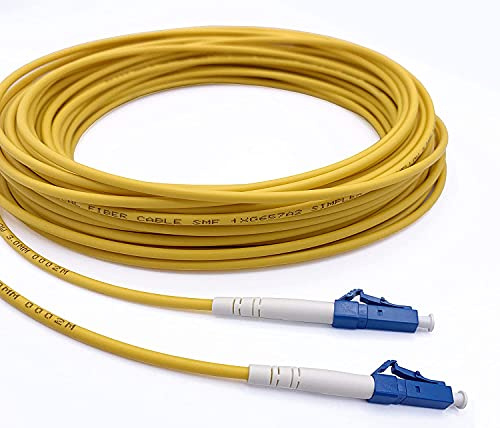 Elfcam® - LC/UPC till LC/UPC Simplex singelläge 9/125μm fiberoptisk kabel, LSZH optisk strumpeband (20M)