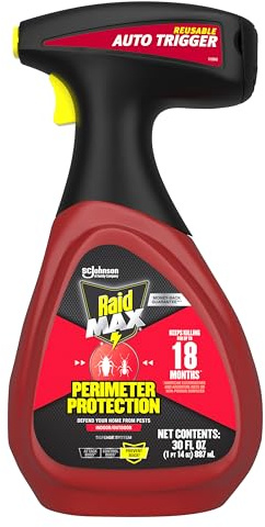 Raid Max Perimeter Protection, Multi Insect Killer Spray for Bugs, 30 fl oz