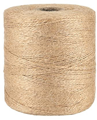 jijAcraft 500 Meter Garten Juteschnur, 1,5mm Braun Dekokordel, Jute Bastelschnur für DIY, Garten, Basteln, Geschenke Verpackungs