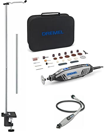 Dremel 4250 Rotationswerkzeug 175 W, Multifunktionswerkzeug-Set mit 35 Zubehören und Flex-Shaft (225) und Werkzeugständer (2222)