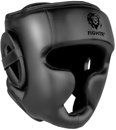 FIGHTR® Kopfschutz mit bestem Sitz für maximalen Schutz | Boxhelm für Sparring | Verstellbare Größe für Boxen, MMA, Muay Thai, Kickboxen & Kampfsport