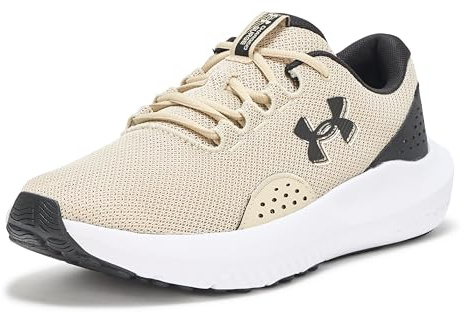 Under Armour Surge 4 Running Shoes Mens Trainers Khaki/Black 9 UK