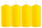 Set de 4 Candele Profumate Citronella, Candela Giallo a Colonna Profumada 11x4.7cm, Candela Profumada 25 Ore di Combustione
