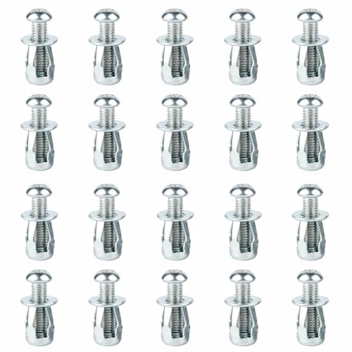 LSRVNM 20 Piezas M6 x 25 Tuercas para Pétalos, Tacos Huecos de Metal, Tacos Huecos para Pared, Pasadores de Expansión para Decoración del Hogar y Fijaciones en Paredes de Yeso y Cavidades