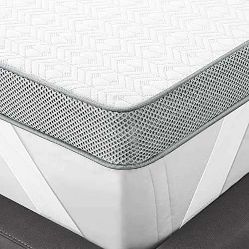 Vesgantti Topper 90x200cm, 7,5cm Gel Matratzentopper 2 Härtegrade H3&H2 mit Abnehmbarem und Waschbarem Bezug, Hautfreundliche Matratzenauflage für Boxspringbett, Sofa