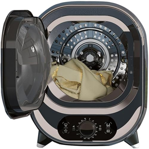 Secadora de Condensador Portátil, Secadora de Ropa Pequeña para el Hogar, Secadora de Cilindro Interior de Acero Inoxidable, Capacidad de Carga de 0,8 Kg, Secadora con Ventilación para Apartamento