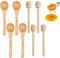 8 Pcs Honey Stick, Honey Spoon, Easy to Use Wooden Spoon for Honey Easy to Clean Wooden Honey Spoon for Mixing Honey and Drizzling Honey on Dishes