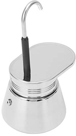 KIMISS Olla para Moca con un Pico, Máquina para Hacer café con Leche Manual de Acero Inoxidable, Italiana Clásica para Oficina en Casa, 200 Ml, Cafeteras para y Moka, café