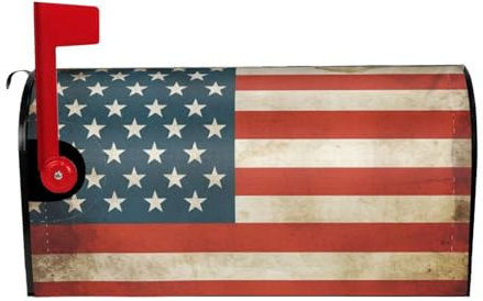 Briefkastenabdeckungen mit amerikanischer USA-Flagge im Vintage-Stil, magnetisch, für Briefkästen, Garten, Heimdekoration, 64,5 x 53,3 cm