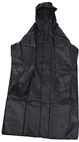 Warmhm Antipioggia Lunga Unisex in EVA, Nera, Comoda e Facile da Portare, per Attività Quotidiane e Trekking, Taglia Xxl