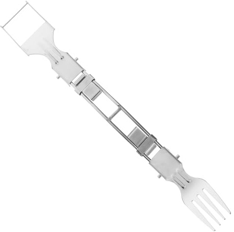 Homoyoyo Affettatrice Tagliafrutta Multifunzionale in Acciaio Inox, Taglia-anguria e Melone Portatile Forchetta, Utensile da Cucina per Taglio Rapido e Servizio di Frutta Naturale