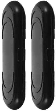 CIYODO Estuche Ovalado Portátil para Puntas de Flecha, Caja de Almacenamiento de Plástico Negro, Ligero y Resistente, 2 Piezas para Objetos Pequeños
