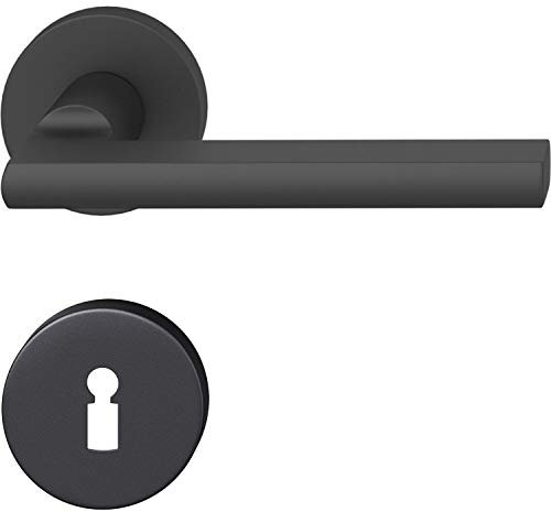 FSB Drückergarnitur 12 1035 ASL auf Rosette BB, schwarz matt