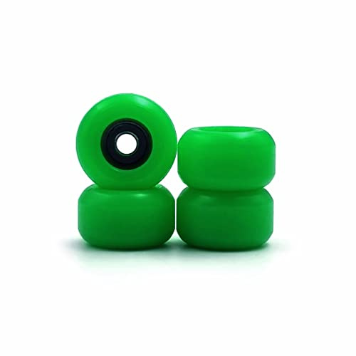 Roues de roulement CNC SPITBOARDS, polyuréthane, lot de 4, vert, Roulement de roue pour fingerboard SPITBOARDS, polyuréthane CNC, lot de 4 roues