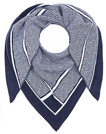 Zwillingsherz Foulard triangulaire en cachemire et laine pour femme, fille, garçon, enfant Foulard en cachemire de qualité supérieure avec motif discret Foulard multifonction pour été, automne,