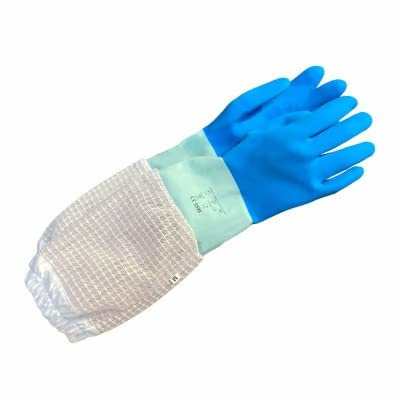 Imkerhandschuhe AirFree Gummi & Belüftung blau - BeeFun®: XS