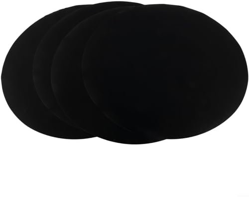 Lot de 4 tapis de cuisson ronds et carrés réutilisables et résistants pour barbecue en plein air, facile à nettoyer (rond)