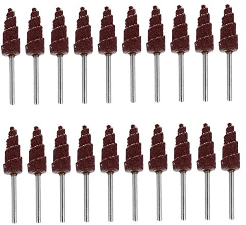 CIYODO 20pezzi Rotonda Abrasiva Cono Per Levigatrice Lucidatura Metalli Resistente e Durevole Compatibile Con Trapano Elettrico e Ad Aria Compressa