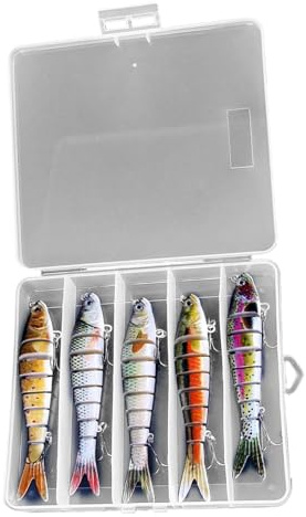 Fiske Lures Kit, Walleye Fishing Lures Multi-jointed Fish Swimbaits med