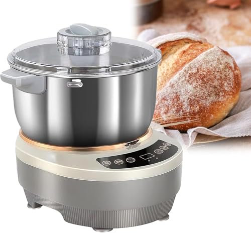 YLANMEI Impastatrice elettrica in Acciaio Inox con Funzione di fermentazione, impastatrice da Cucina, per Uso Domestico, temporizzazione Tramite microcomputer, Pannello Touch rivolto Verso l'Alto,7L
